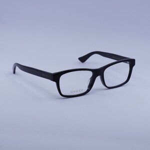 Gucci GG0006OA 001 Eyeglasses Black 55mm Rectangle Frame